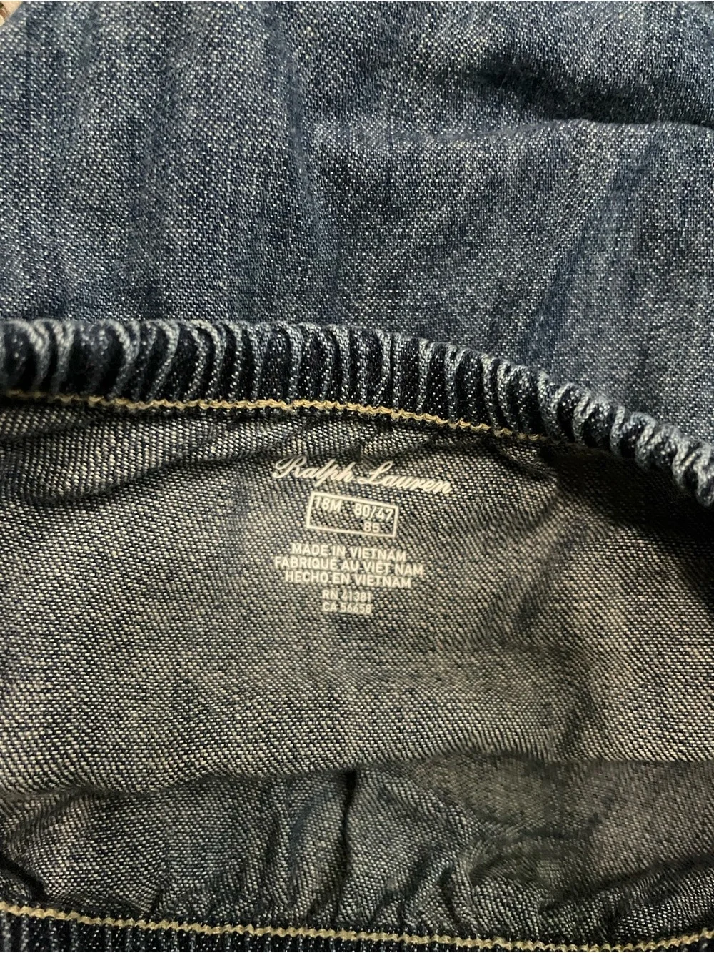 Ralph Lauren Dark Denim Shirt Dress with Pony Logo